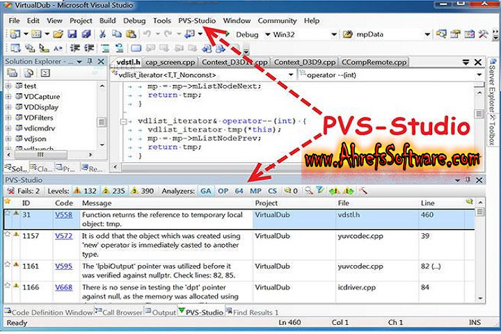 PVS Studio : Version 7.33.85382.1314 (PC software 2024) AhrefsSoftware.com