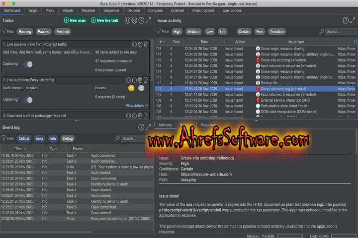 Burp Suite Professional : Version 2024.8.5 (PC Software 2025) for window Burp Suite Professional : Version 2024.8.5 (PC Software 2025) for window